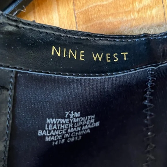 Nine West Leather Boots with gold accents - Picture 7 of 8